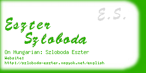 eszter szloboda business card